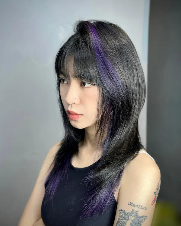 Kiểu tóc layer mullet nữ mái ngố 7