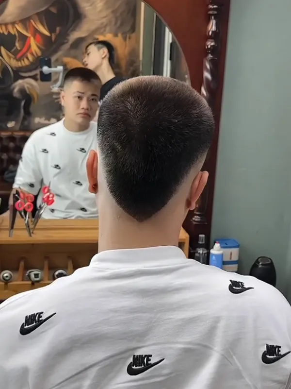 Buzz cut gáy nhọn 5