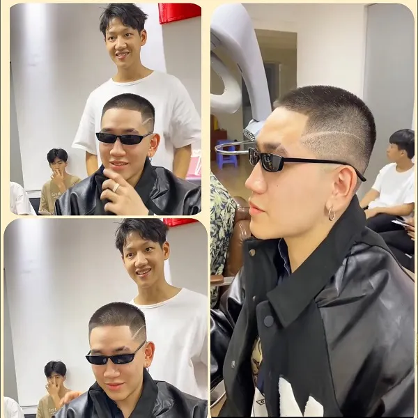 Buzz cut tóc nam kẻ vạch cực chiến 1