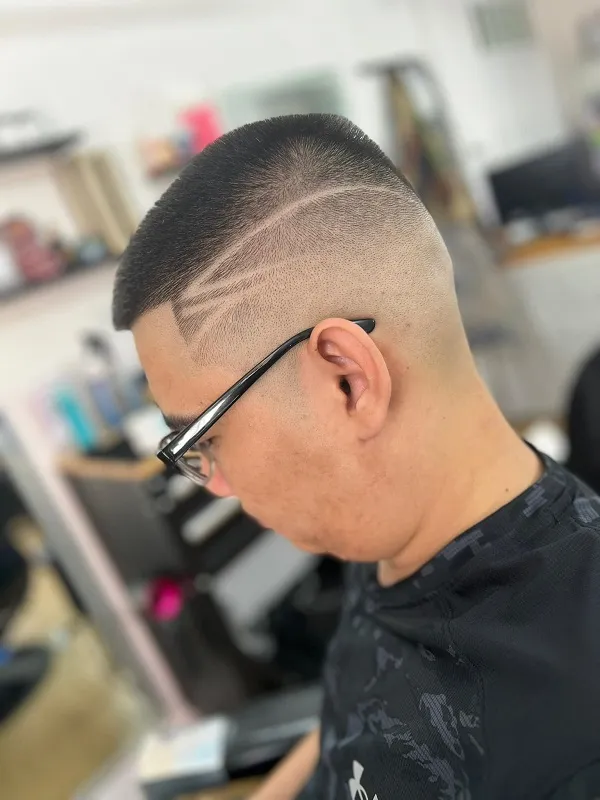 Buzz cut tóc nam kẻ vạch cực chiến 3