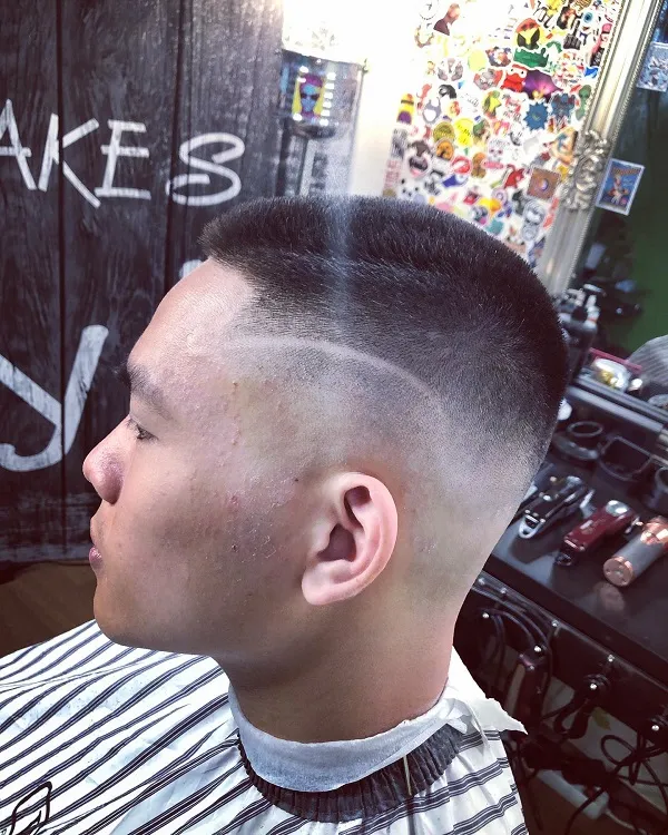 Buzz cut tóc nam kẻ vạch cực chiến 4