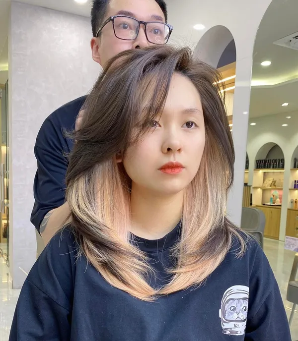 Kiểu tóc mullet layer nữ uốn chữ C 1