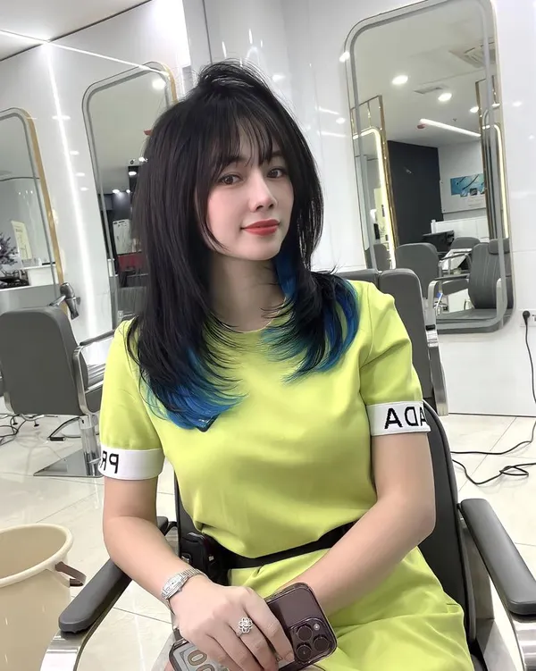 Kiểu tóc layer mullet nữ mái ngố 3