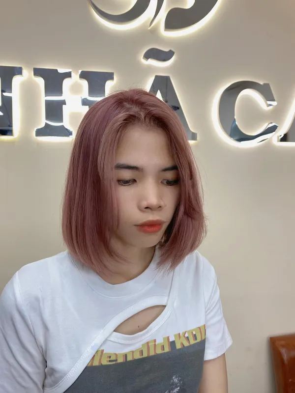 Nhuộm tóc màu đỏ cam 2