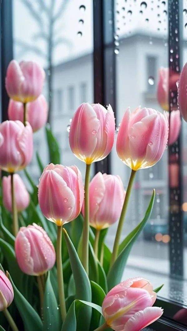 hình nền hoa tulip hồng 8