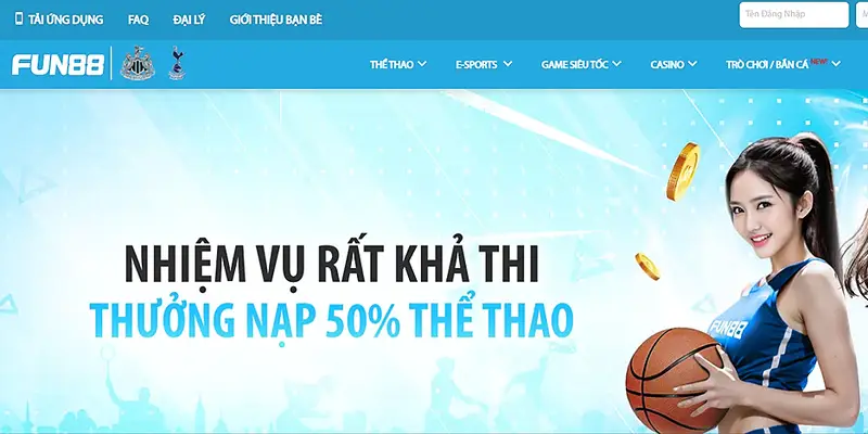  Nạp tiền lần đầu nhận bonus qua link vào Fun88.